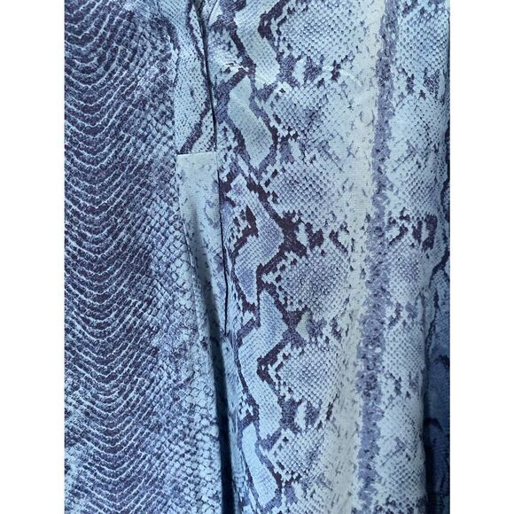 Joie corette Silk Georgette snake pattern blouse/navy/business casual/casual/ex - Picture 4 of 5